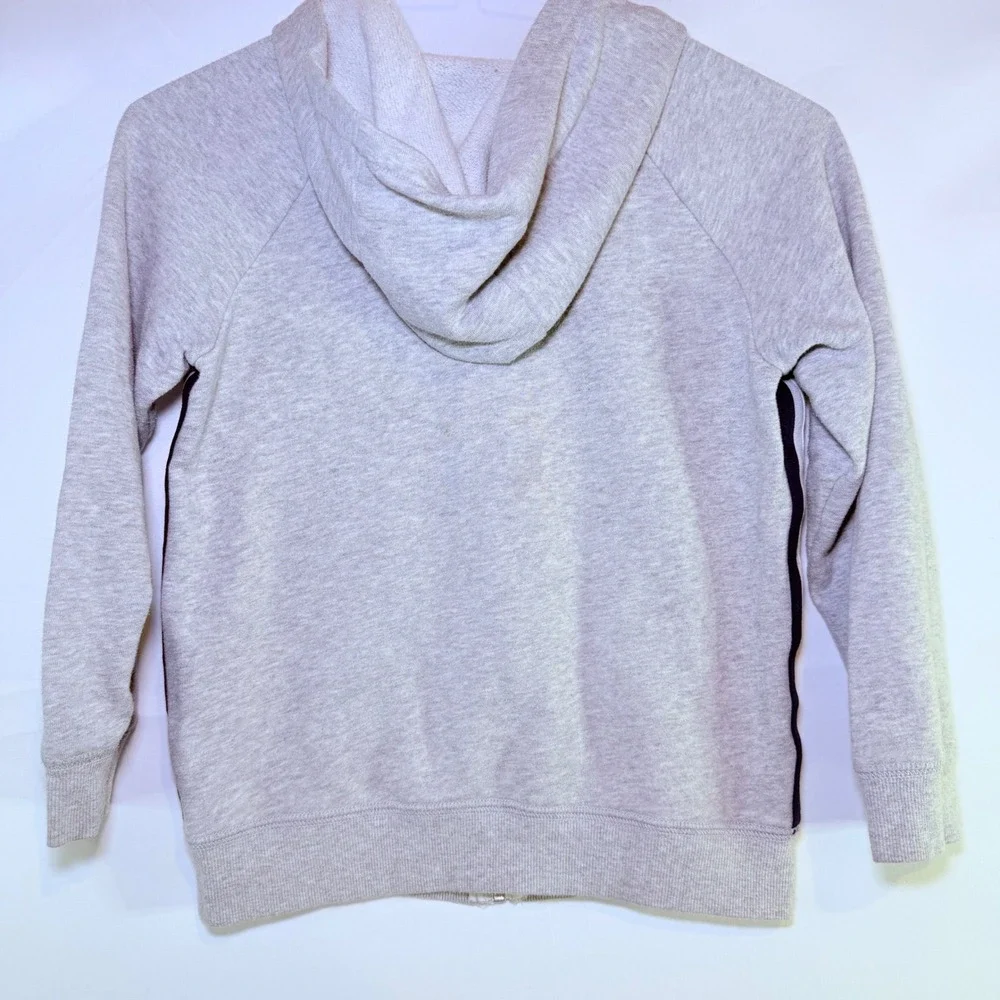 Carters Kids Heather Gray‎ Zip Up Hoodie Navy Side Stripe Fleece Sweatshirt 8/8A
